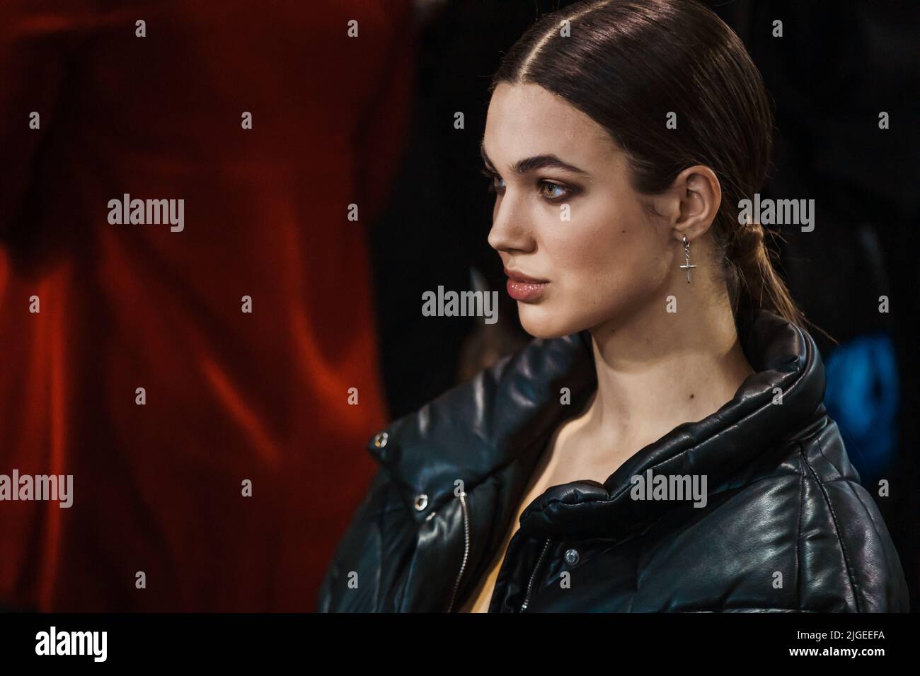 KYIV, UKRAINE - FEBRUARY 03, 2022: Make Up Zone Backstage Ukrainian