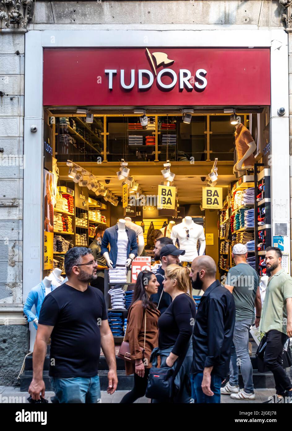 Tudors İstanbul Kadıköy - Men's clothing store in Istanbul Stock Photo