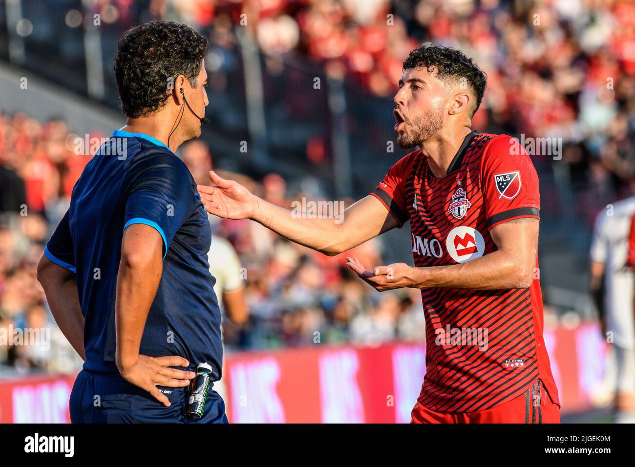 Toronto, Canada. 09th July, 2022. Jonathan Osorio (21) during the MLS game between Toronto FC and San Jose Earthquakes at BMO field. The game ended 2-2. Credit: SOPA Images Limited/Alamy Live News Stock Photo