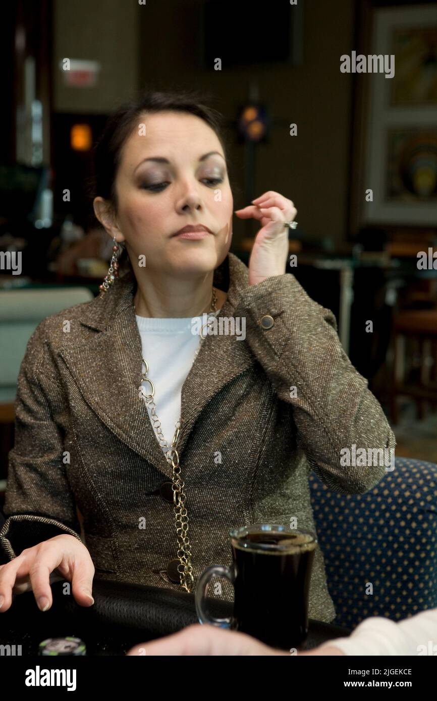 Barbara Padilla plays blackjack at Foxwoods Stock Photo Alamy