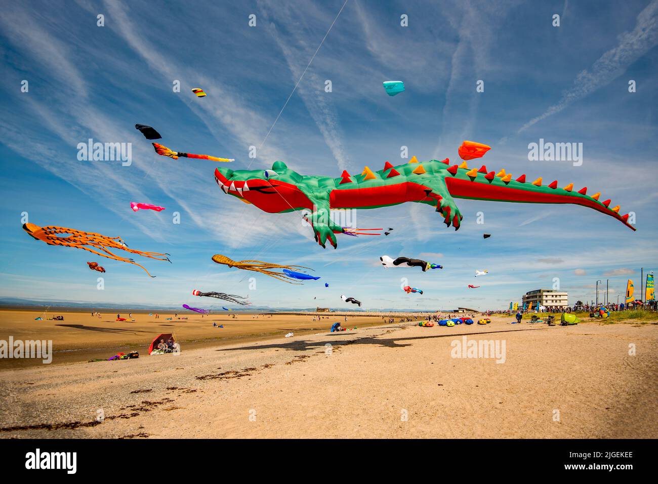 Morecambe 'Catch The Wind' Kite & Music Festival 2022 with dozens of