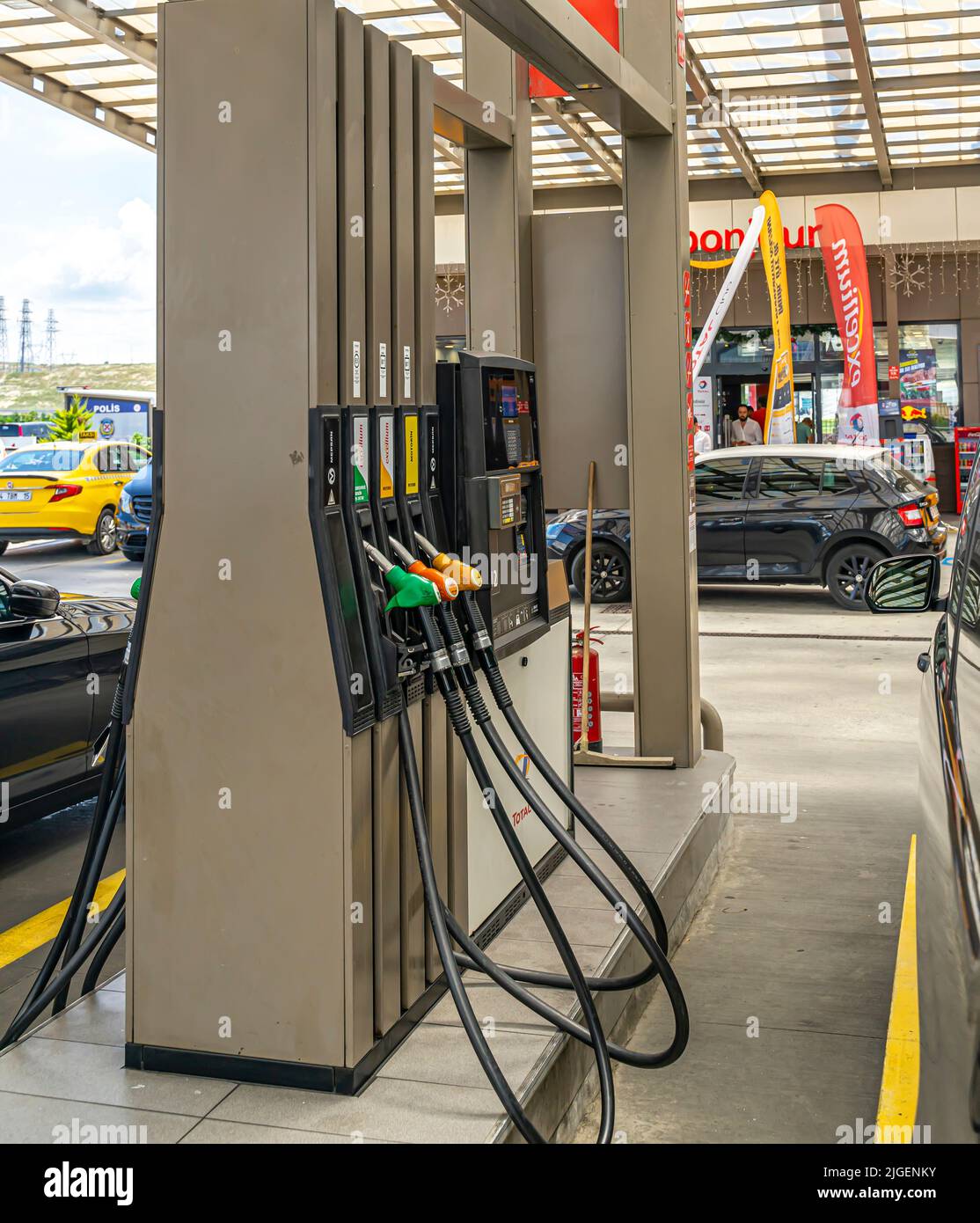 Total gas station in Istanbul, Turkey Stock Photo Alamy