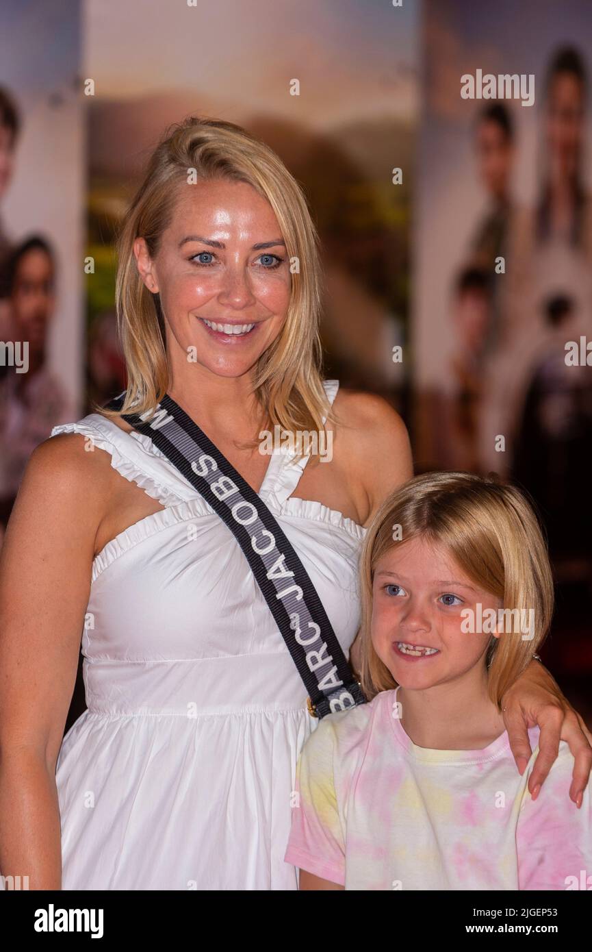 London, UK.  10 July 2022. TV presenter Laura Hamilton and daughter attend the London Gala Screening of “The Railway Children Return” at Picturehouse Central in Soho. The film opens in UK cinemas on 15 July. Credit: Stephen Chung / EMPICS / Alamy Live News Stock Photo