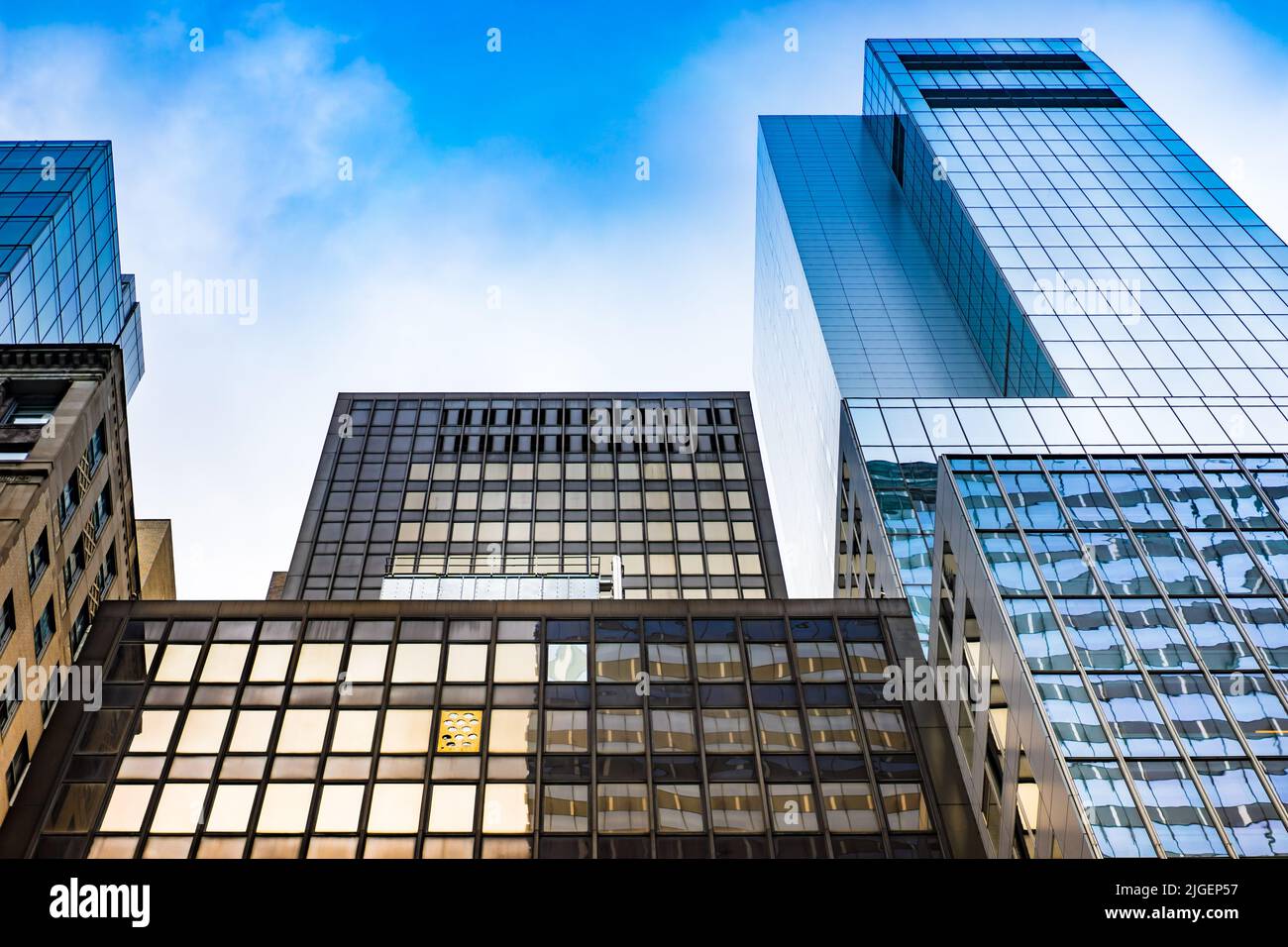 A low angle shot of skyscrapers in New York City Stock Photo - Alamy