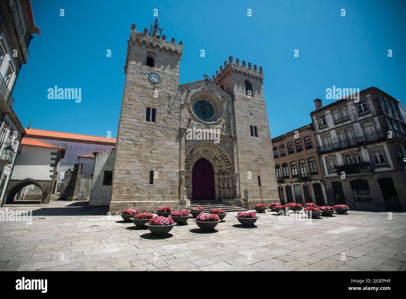 View of the The Cathedral of Viana do Castelo, Portugal. Stock Photo