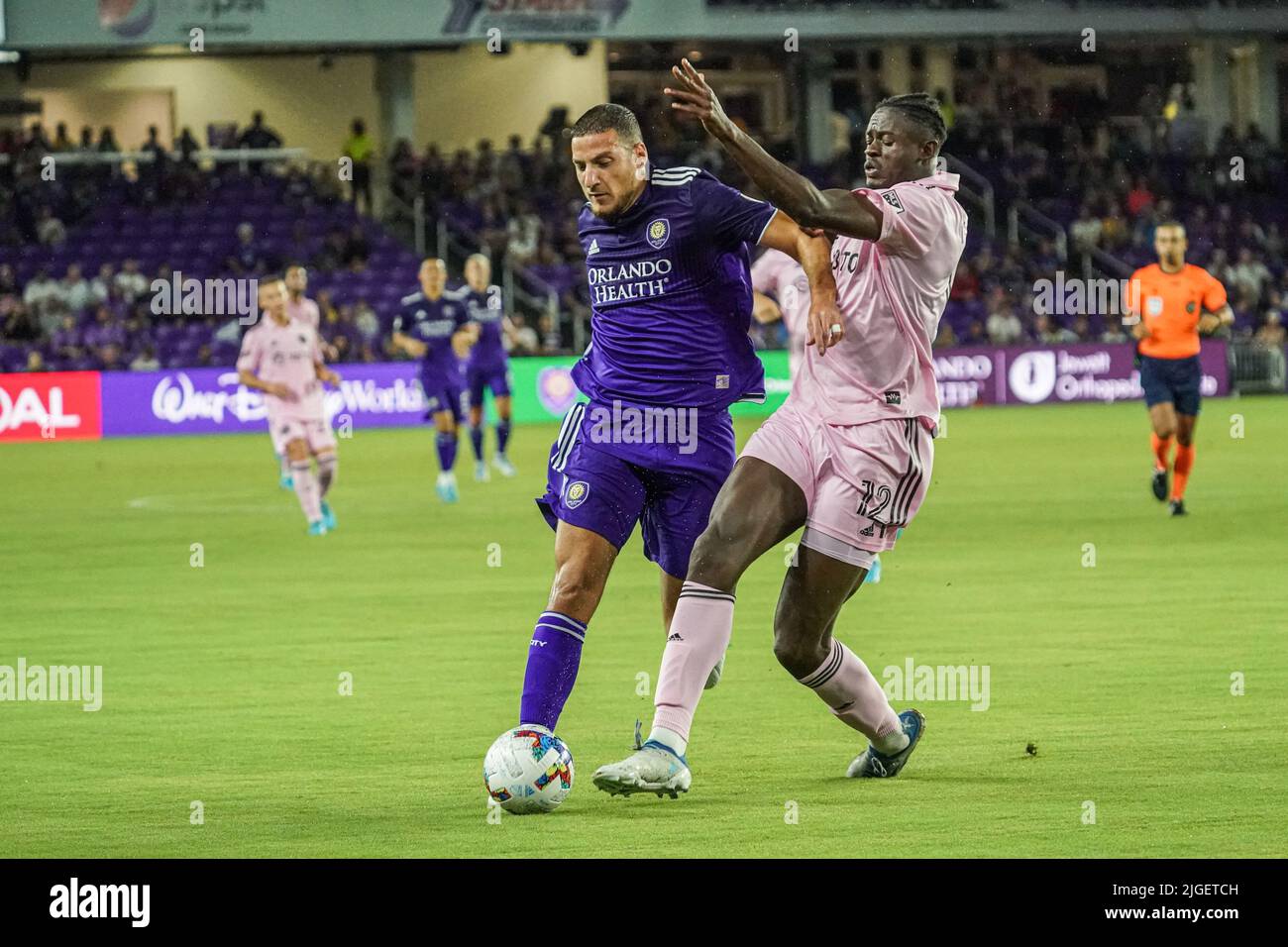 Orlando, Florida, USA, July 9, 2022, Inter Miami defender Aime Mabika