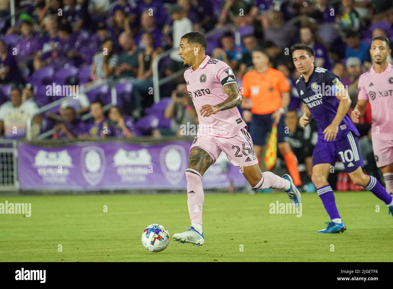 Orlando, Florida, USA, July 9, 2022, Inter Miami Midfielder Gregore #26 looks to make a pass in the first half at Exploria Stadium.  (Photo Credit:  Marty Jean-Louis) Credit: Marty Jean-Louis/Alamy Live News Stock Photo