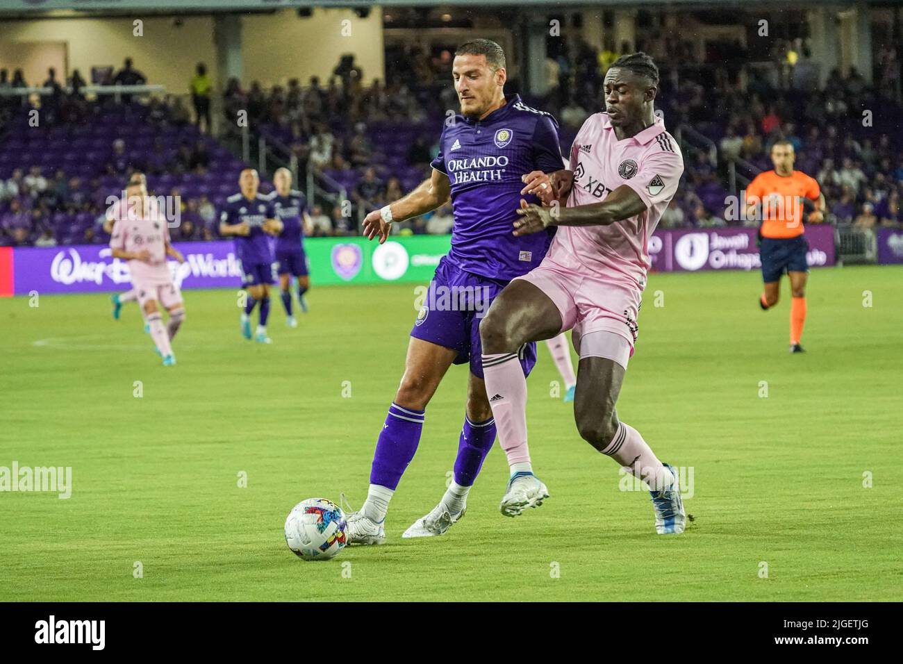 Orlando, Florida, USA, July 9, 2022, Inter Miami defender Aime Mabika