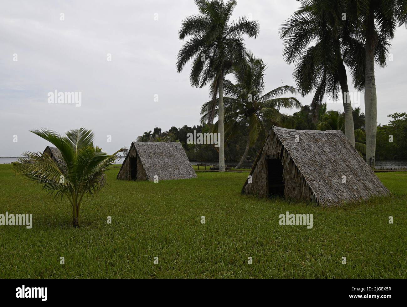 Tropical landscape with scenic view of the ancient Taino Village a