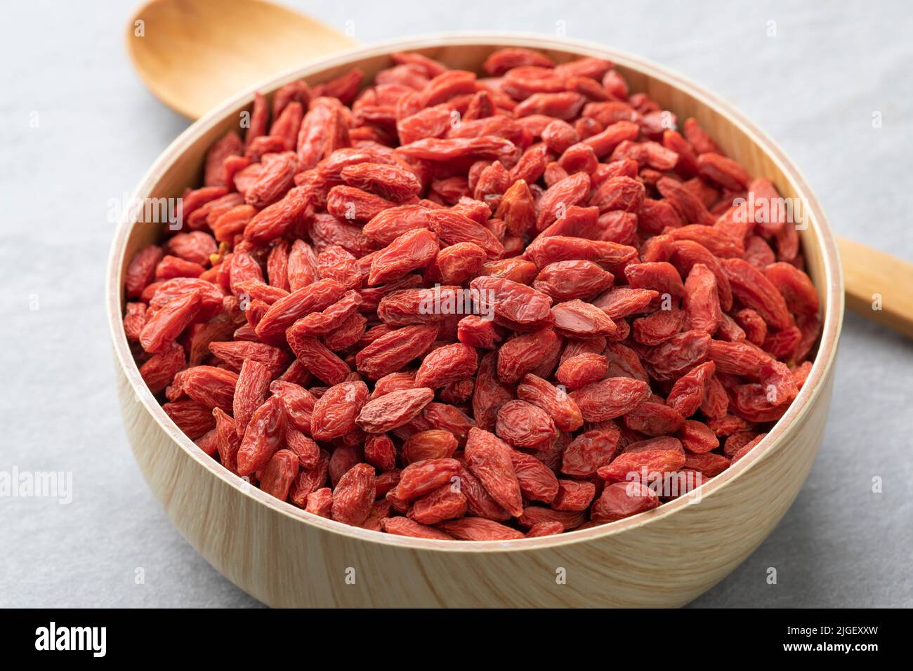 Dried goji berries or wolfberries in a bowl close up Stock Photo