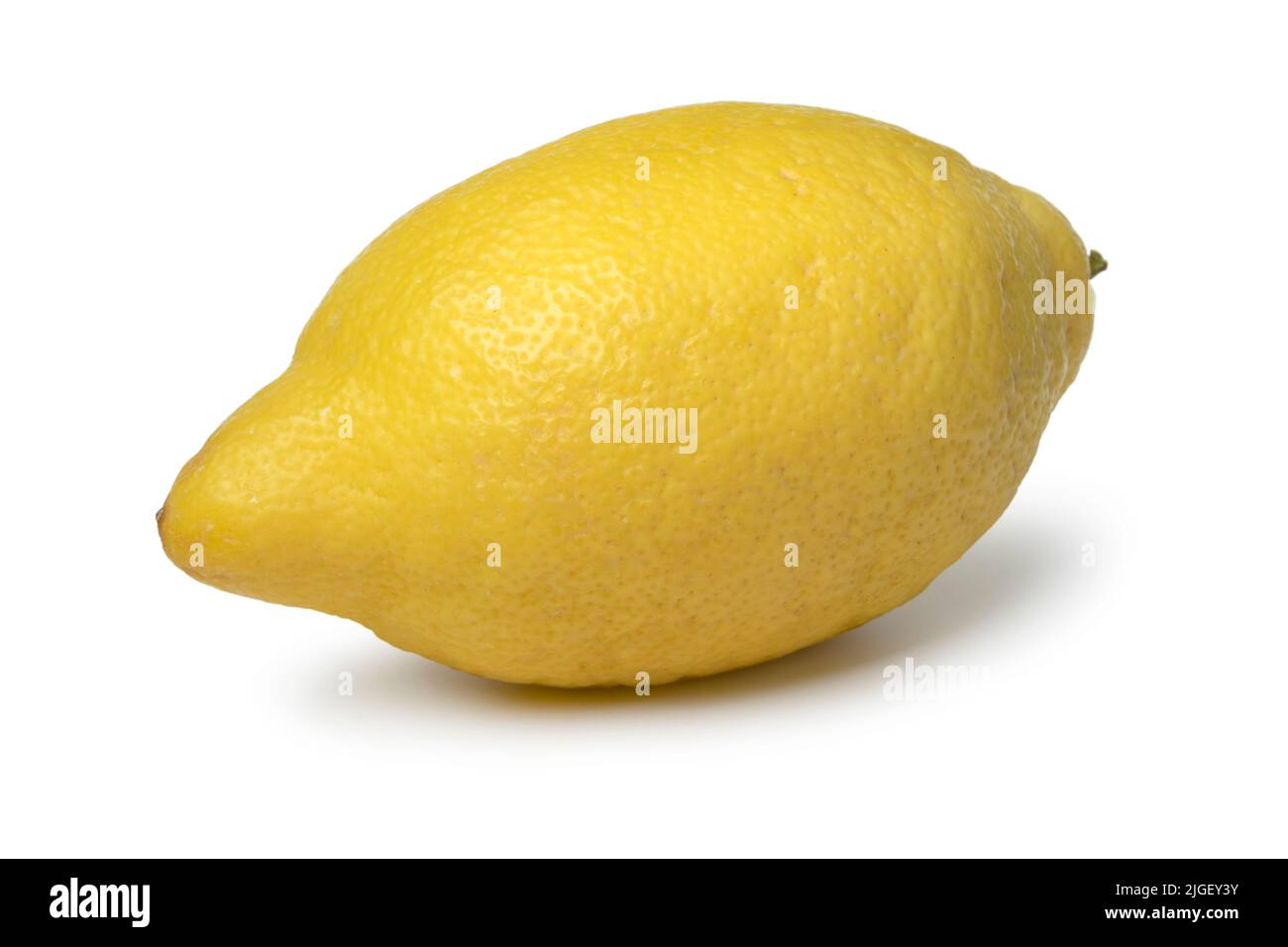 Whole Amalfi lemon close up isolated on white background Stock Photo