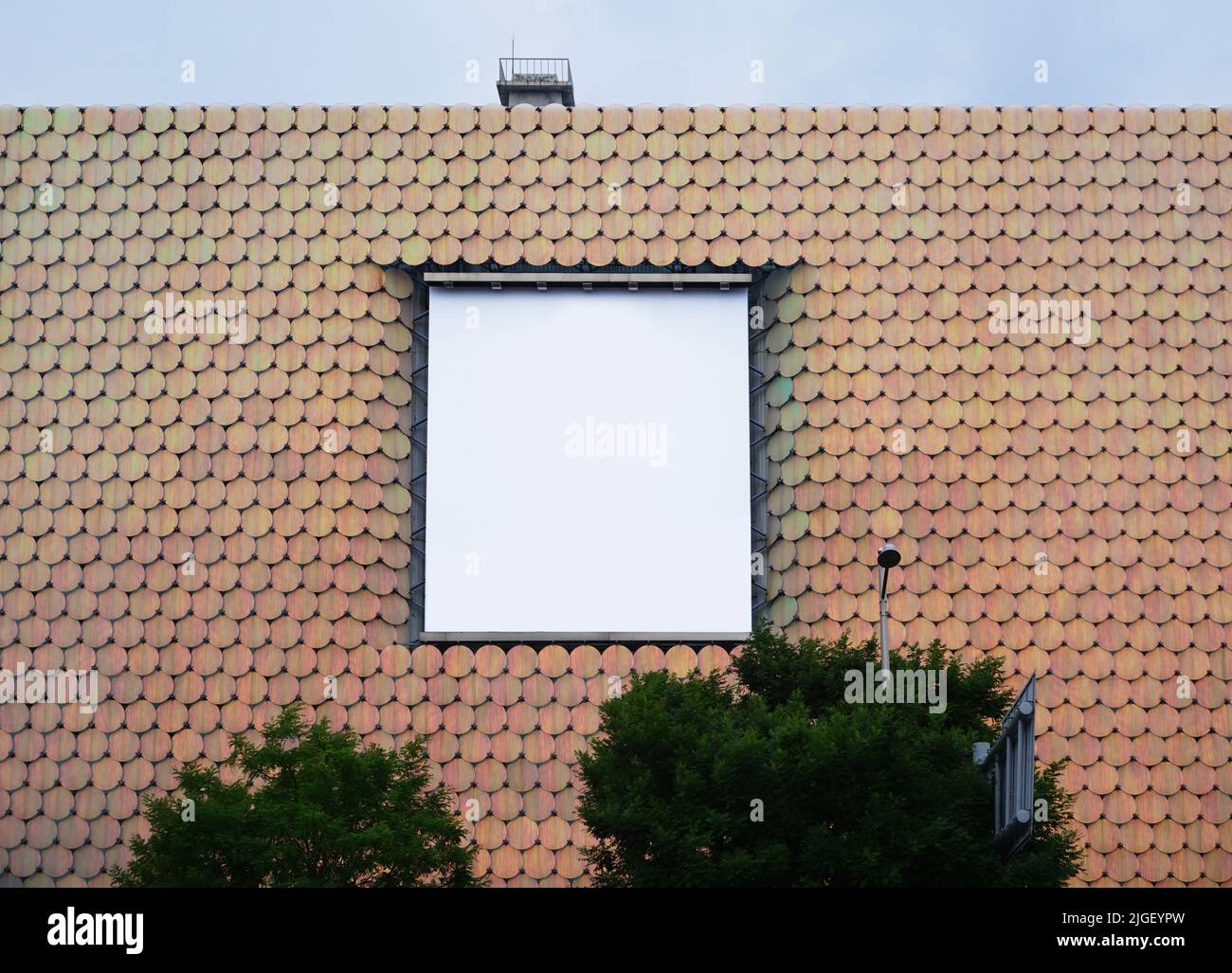 Advertising poster board outside department store Stock Photo Alamy