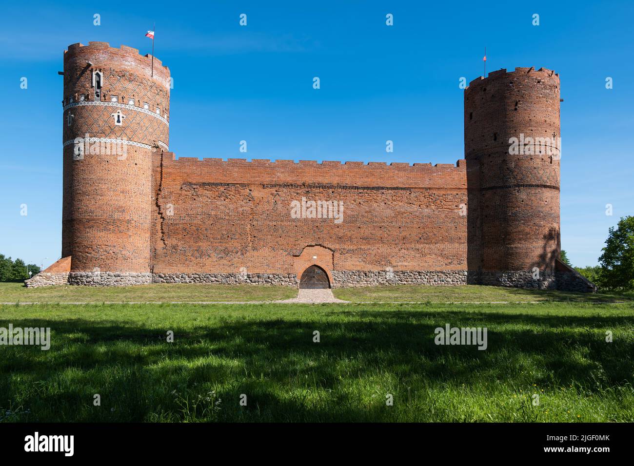 Castle of the Masovian Dukes in Ciechanow, Poland, built by the Masovian Duke Siemowit III, dating back to the 14th century. Stock Photo