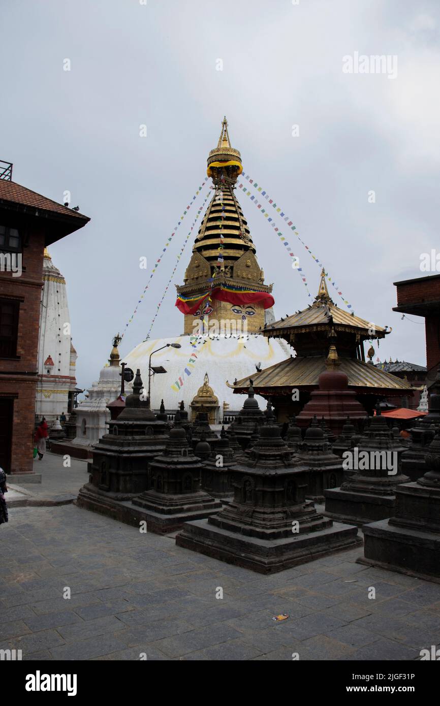 Swayambhunath Stupa Monkey Temple in Kathmandu Nepal Stock Photo - Alamy