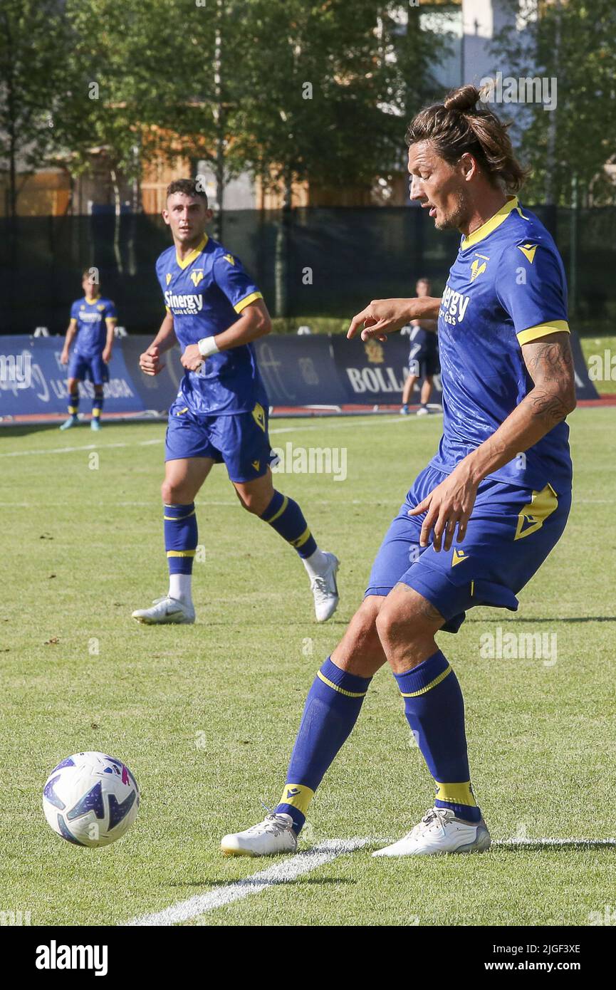 Milan Djuric of Hellas Verona FCduring Hellas Verona vs US Primiero, 1° frendly match pre-season Serie A Tim 2022-23, at 'Centro Sportivo Intercomunal Stock Photo