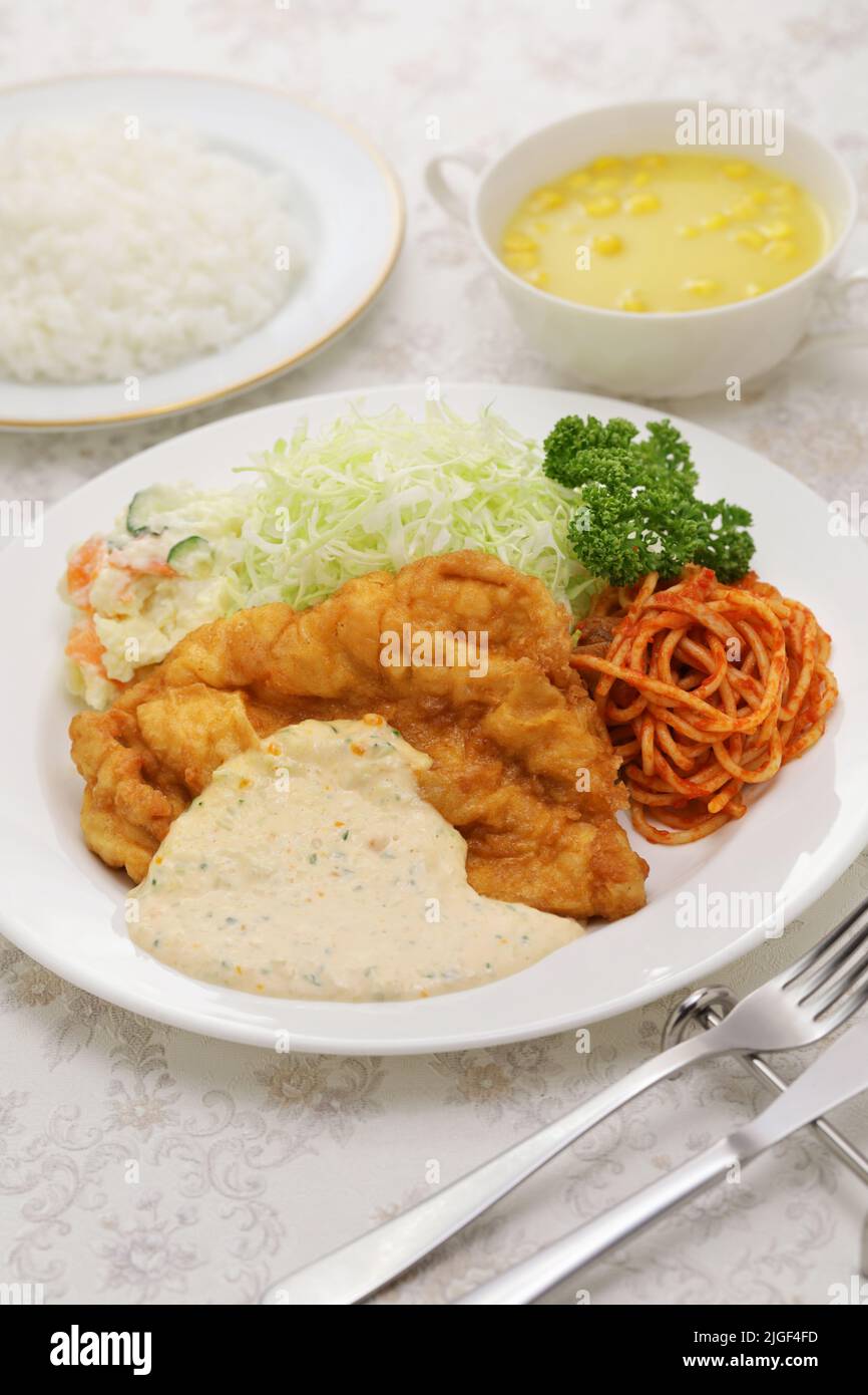 Chicken Nanban ( fried chicken with tartar sauce ), Japanese cuisine