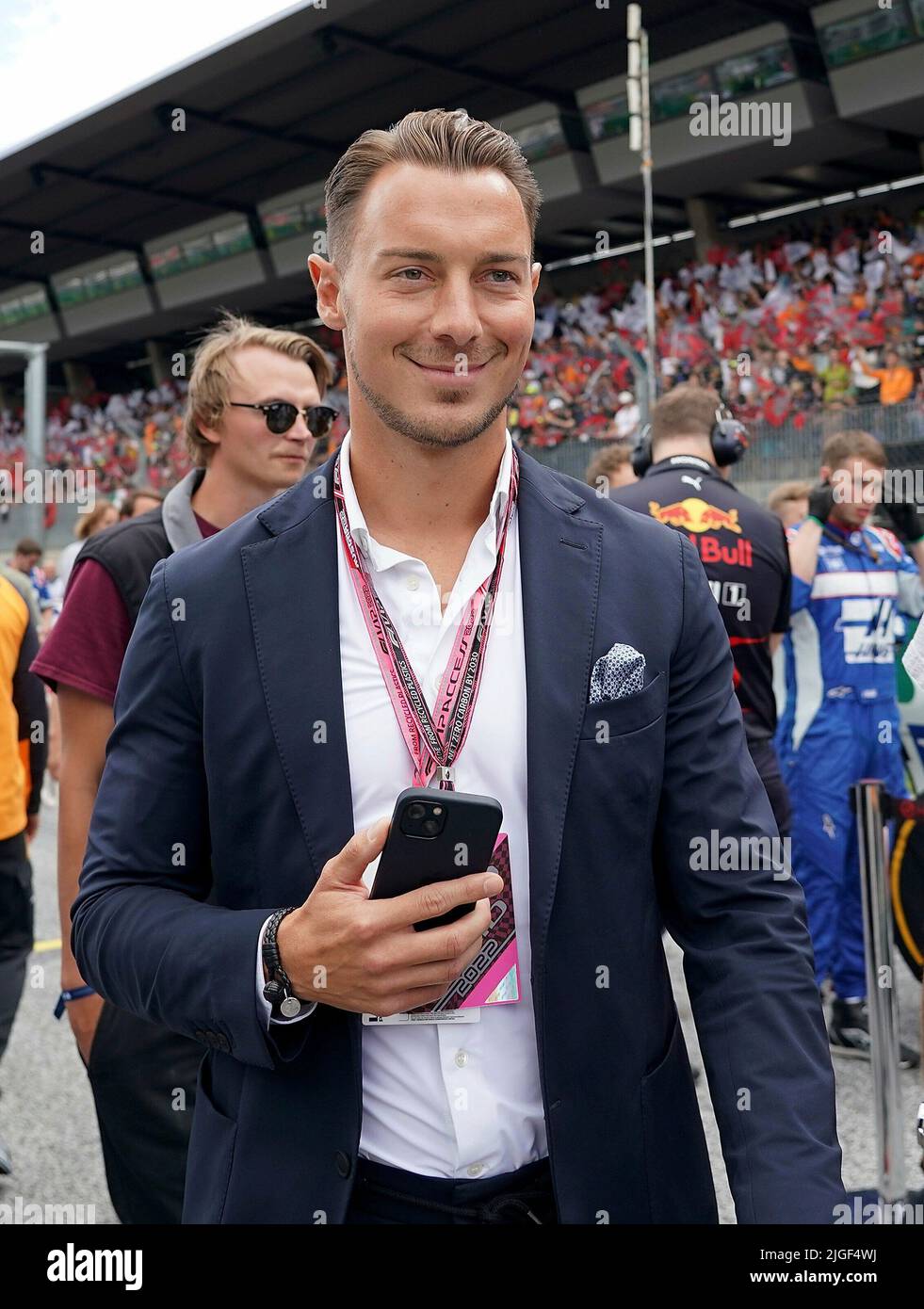 July 10th, 2022, Red Bull Ring, Spielberg, Formula 1 BWT Grand Prix of  Austria 2022, in the picture coach Matthias Jaissle (Red Bull Salzburg) as  a guest on the starting grid in