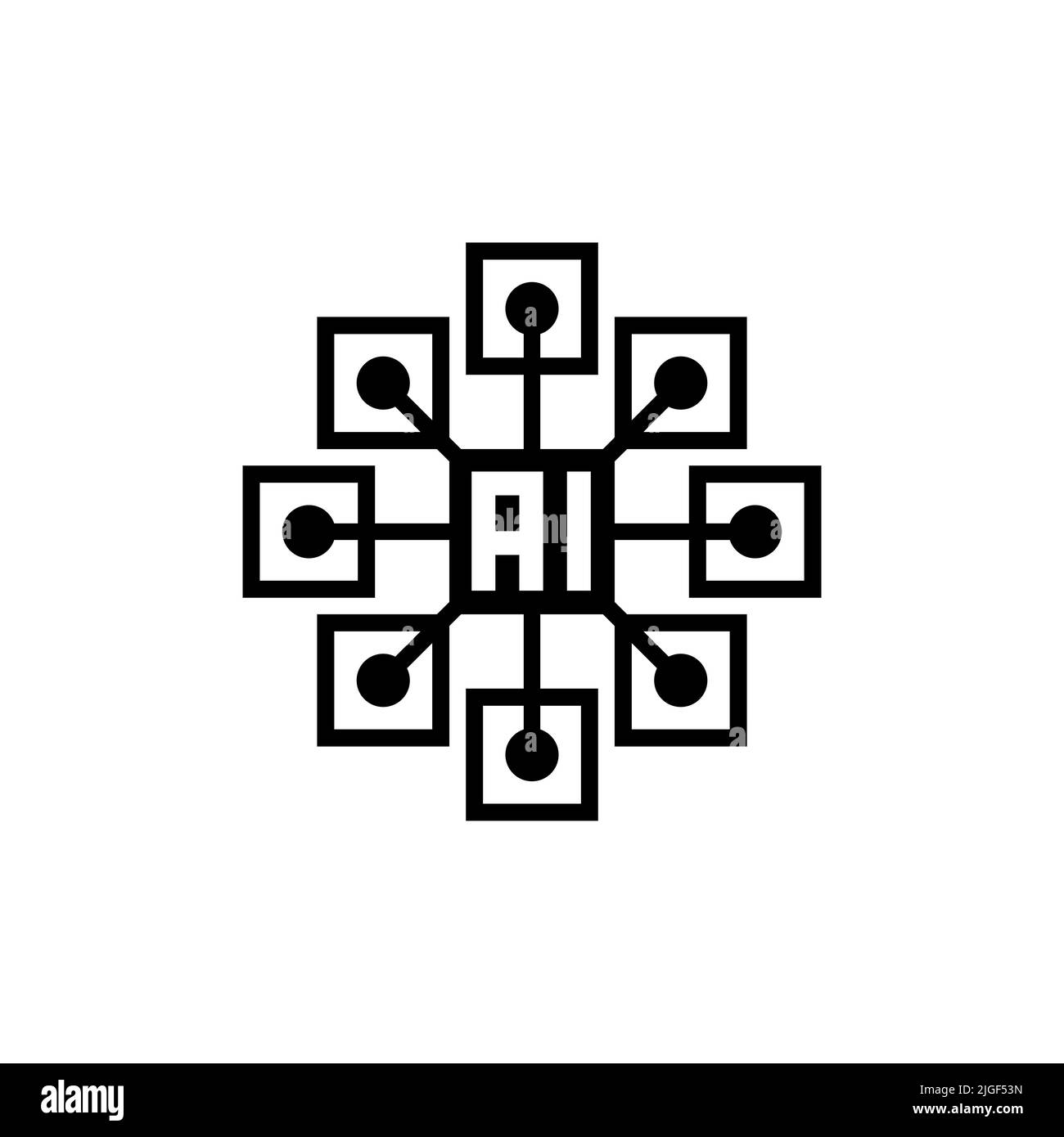 AI icon symbol design vector illustration. Stock Vector