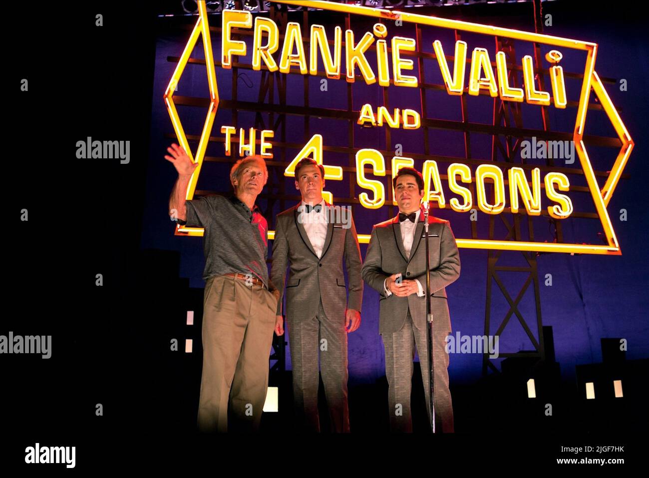 CLINT EASTWOOD, ERICH BERGEN, JOHN LLOYD YOUNG, JERSEY BOYS, 2014 Stock