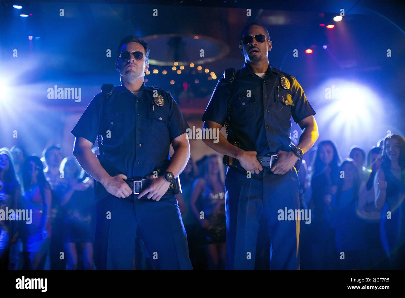JAKE JOHNSON, DAMON WAYANS JR., LET'S BE COPS, 2014 Stock Photo