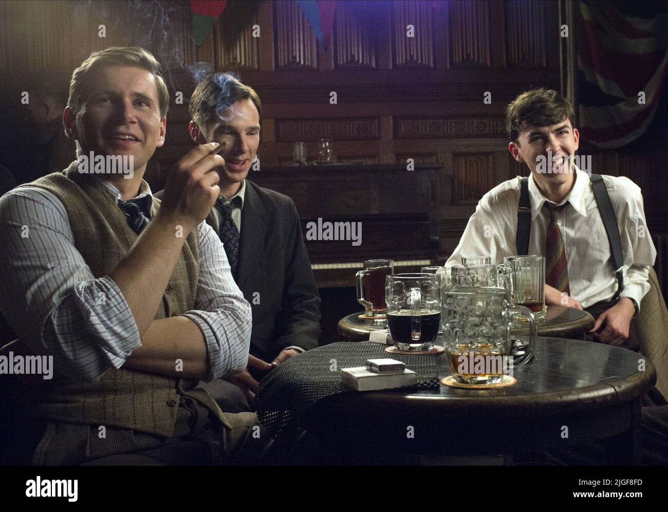 ALLEN LEECH, BENEDICT CUMBERBATCH, MATTHEW BEARD, THE IMITATION GAME, 2014 Stock Photo