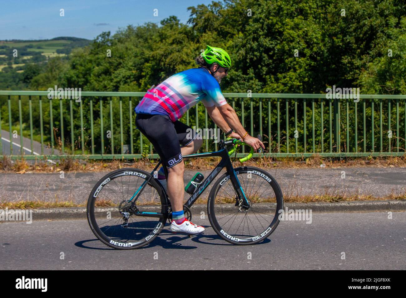 WHYTE carbon fibre bike rider. Stock Photo