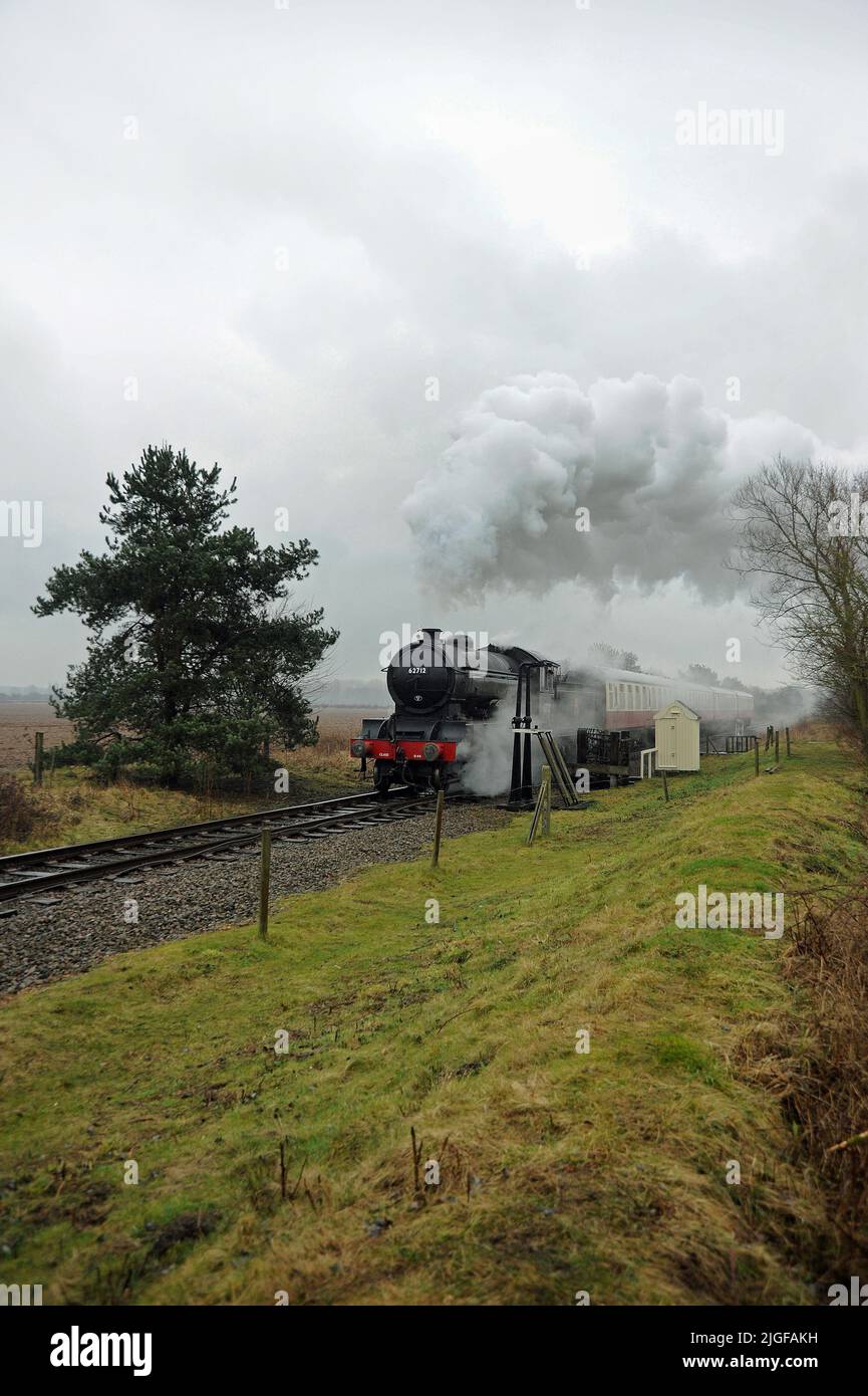 'Morayshire' east of Wansford on the Nene Valley Railway. Stock Photo