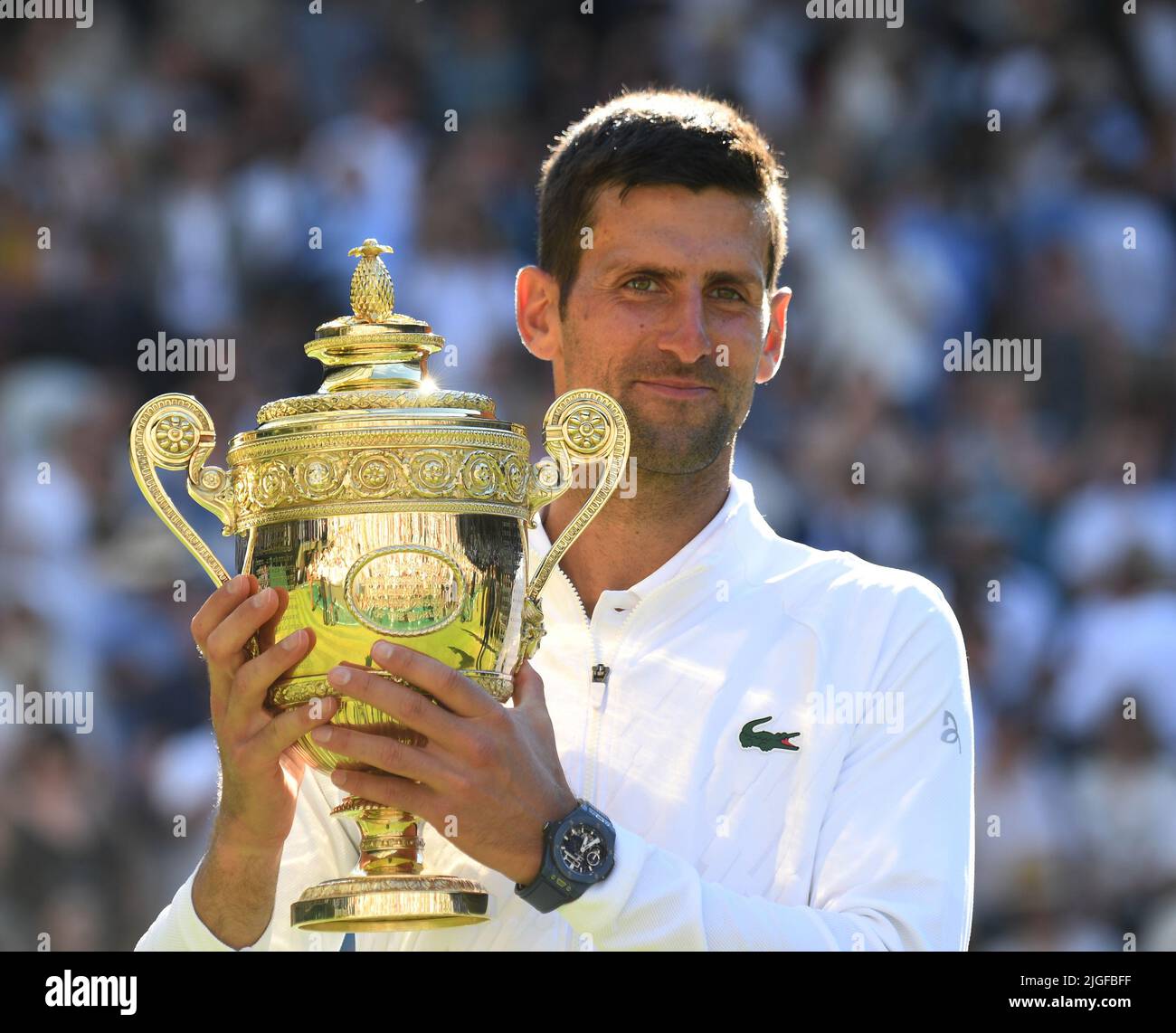 London, Gbr. 10th July, 2022. London Wimbledon Championships Day 10/07/2022 Novak Djokovic (SRB) wins Mens Singles Final Credit: Roger Parker/Alamy Live News Stock Photo