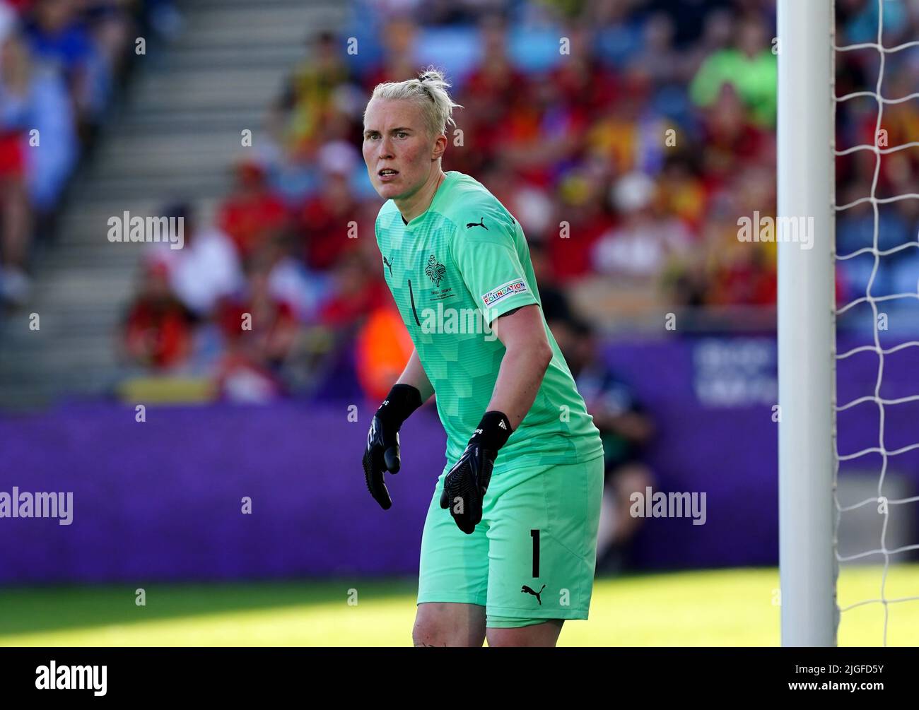Iceland goalkeeper Sandra Sigurdardottir during the UEFA Women's Euro 2022 Group D match at the