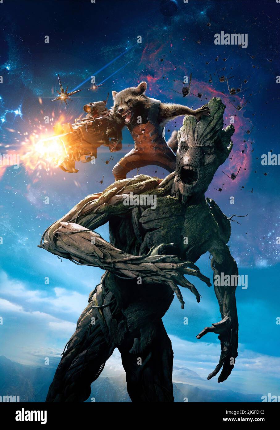 ROCKET,GROOT, GUARDIANS OF THE GALAXY, 2014 Stock Photo