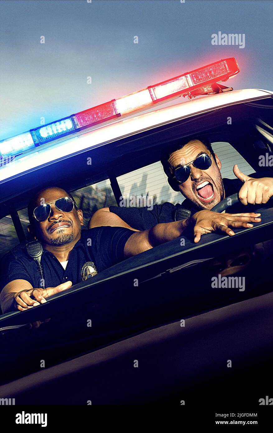 JR.,JOHNSON, LET'S BE COPS, 2014 Stock Photo