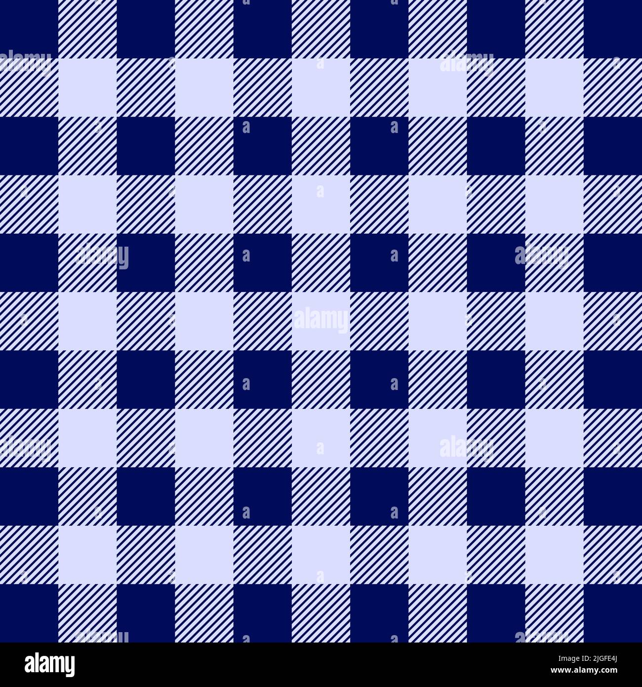 Plaid fabric textile blue textured horizontal abstract background wallpaper backdrop pattern seamless template vector illustration Stock Vector