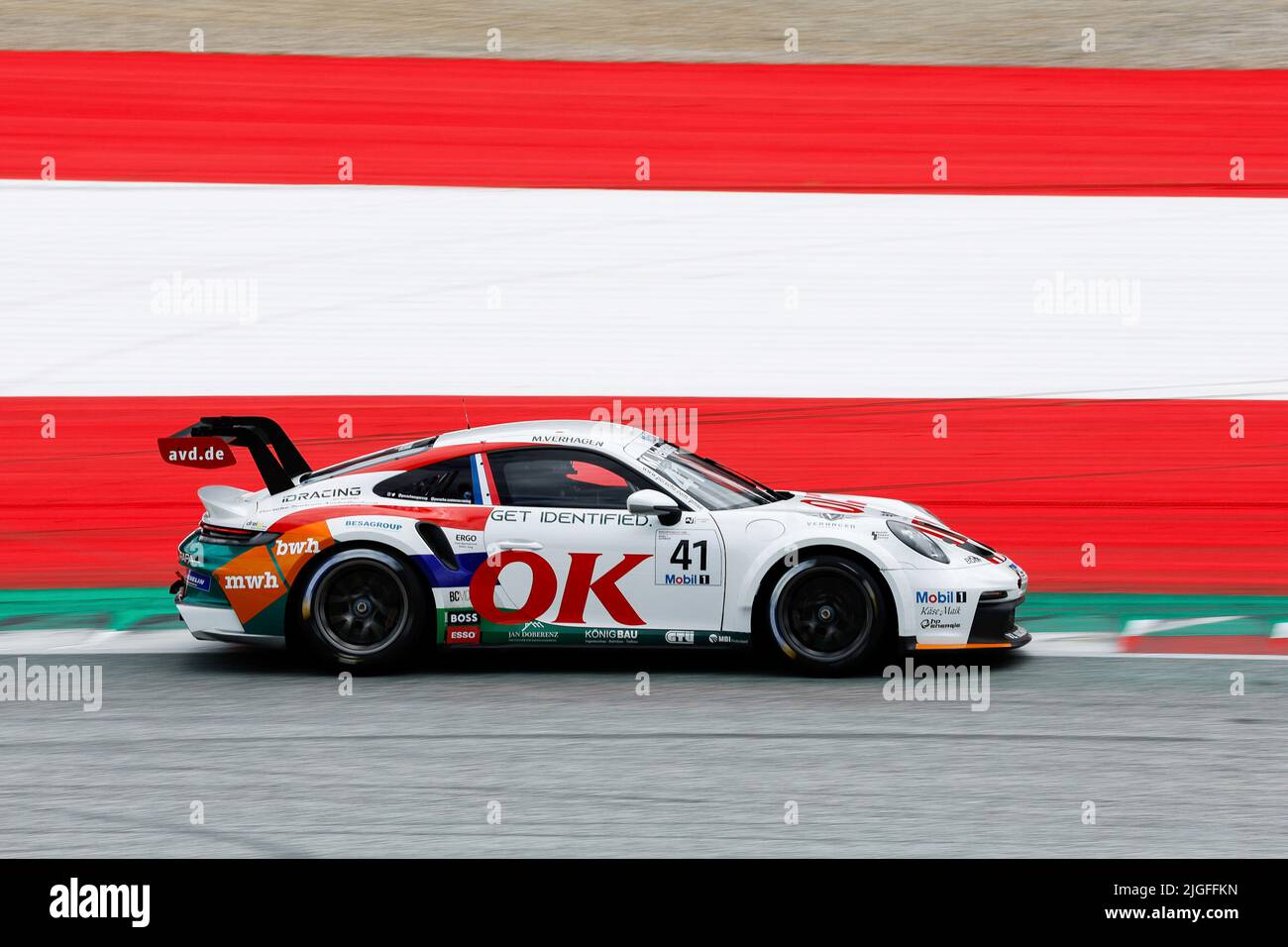 Spielberg, Austria. 9th July, 2022. #41 Michael Verhagen (NL, ID Racing), Porsche Mobil 1 Supercup at Red Bull Ring on July 9, 2022 in Spielberg, Austria. (Photo by HIGH TWO) Credit: dpa/Alamy Live News Stock Photo