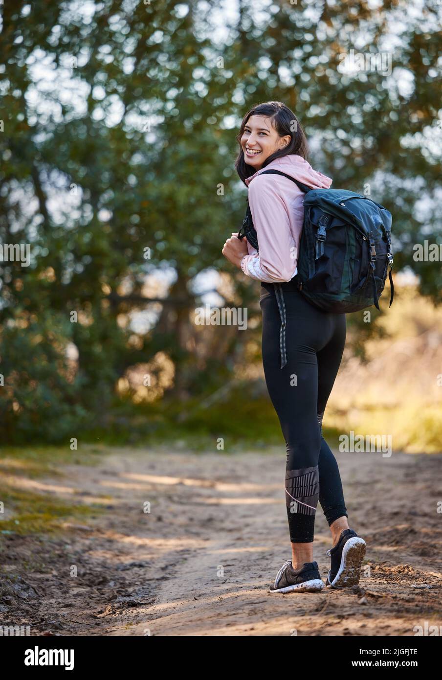 Back view follow shot woman hi-res stock photography and images - Alamy