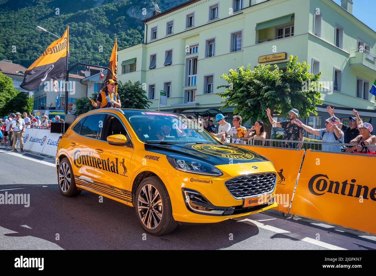 Aigle, Valais Canton, Switzerland 10.07.2022 Passage of an