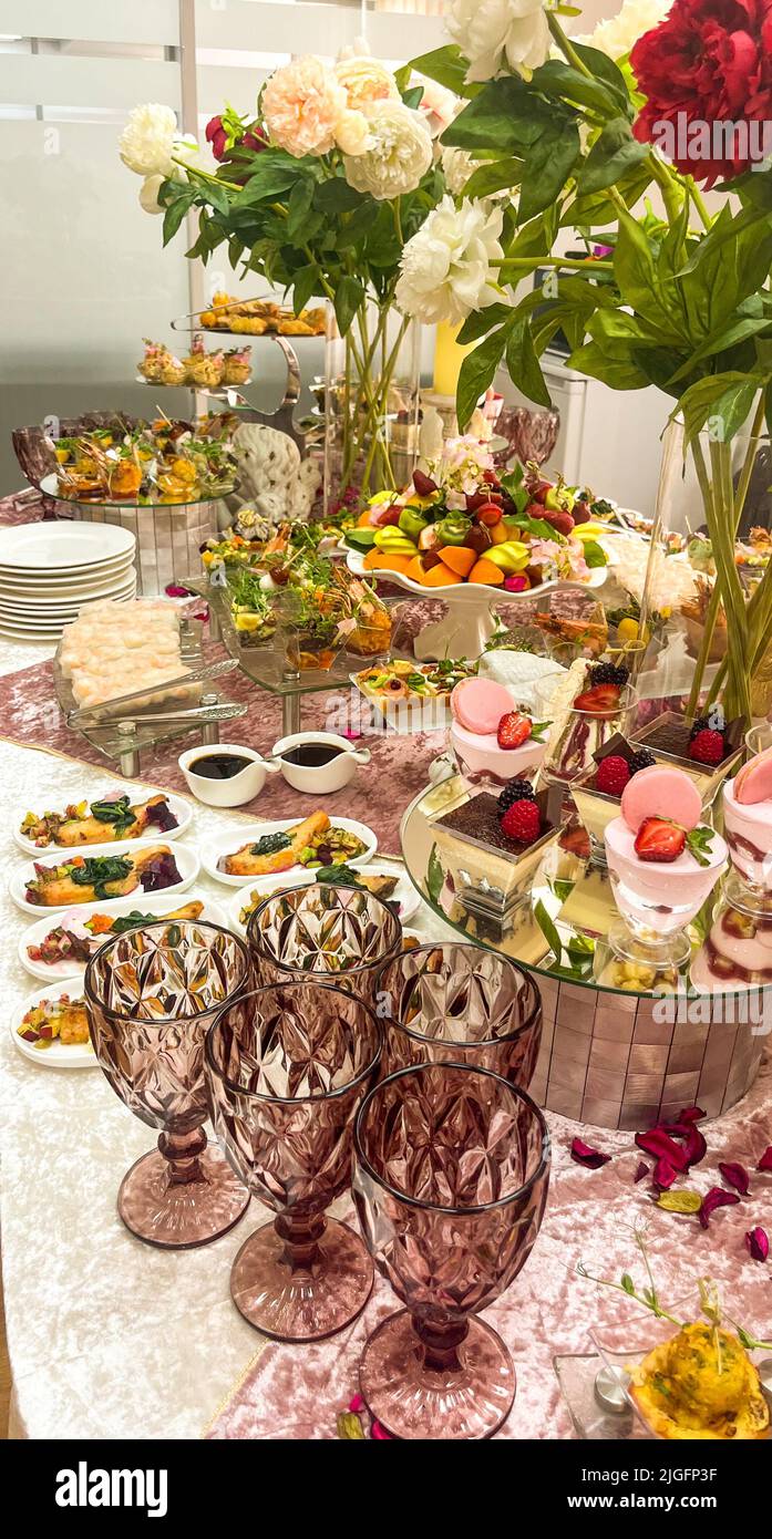 catering field event, catering for the holiday Stock Photo Alamy