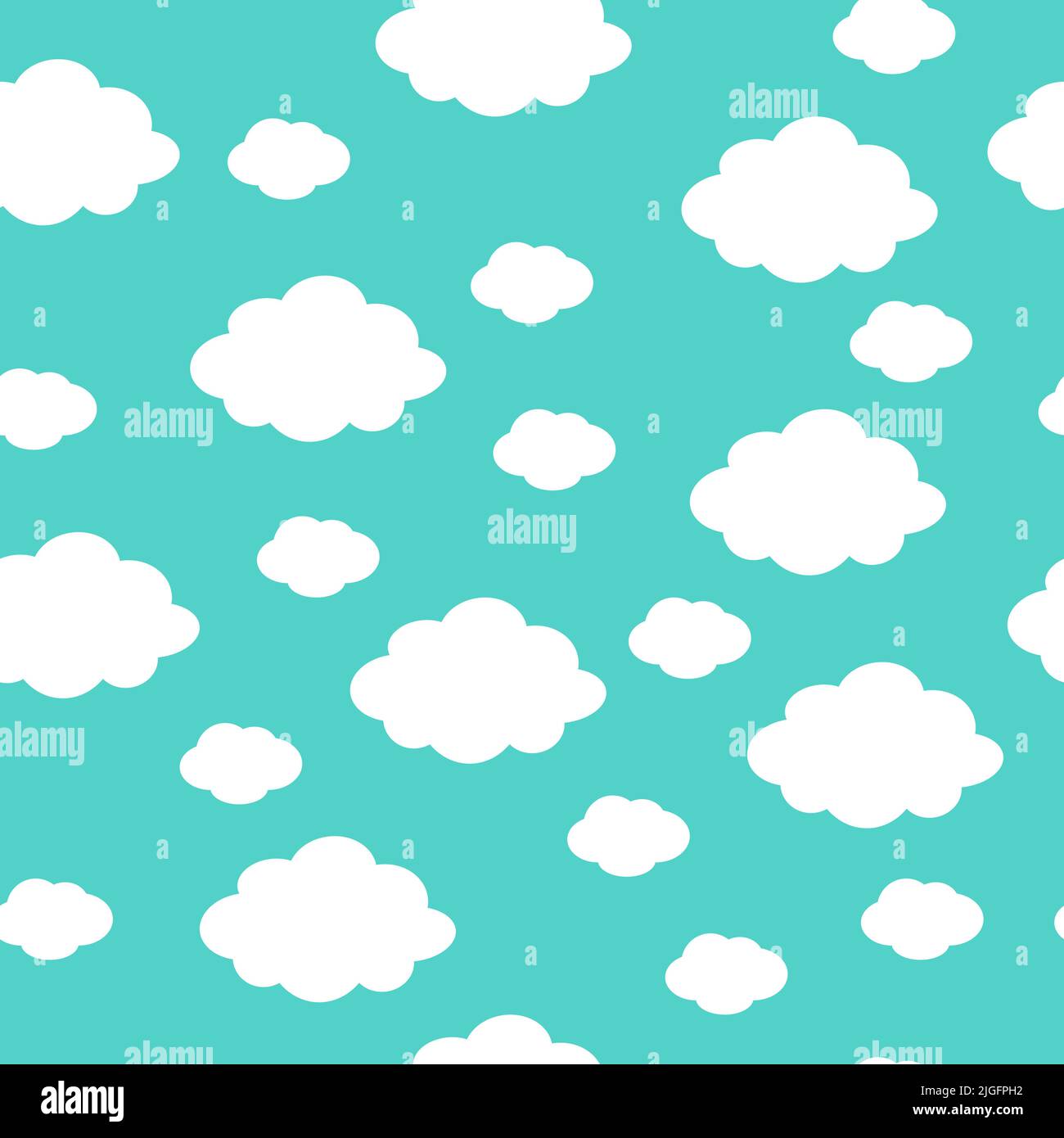 White clouds on a blue sky. Seamless background. Blue cloud seamless