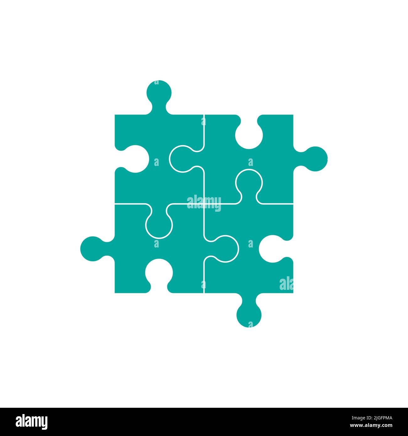 Puzzle vector icon isolated on white background Stock Vector