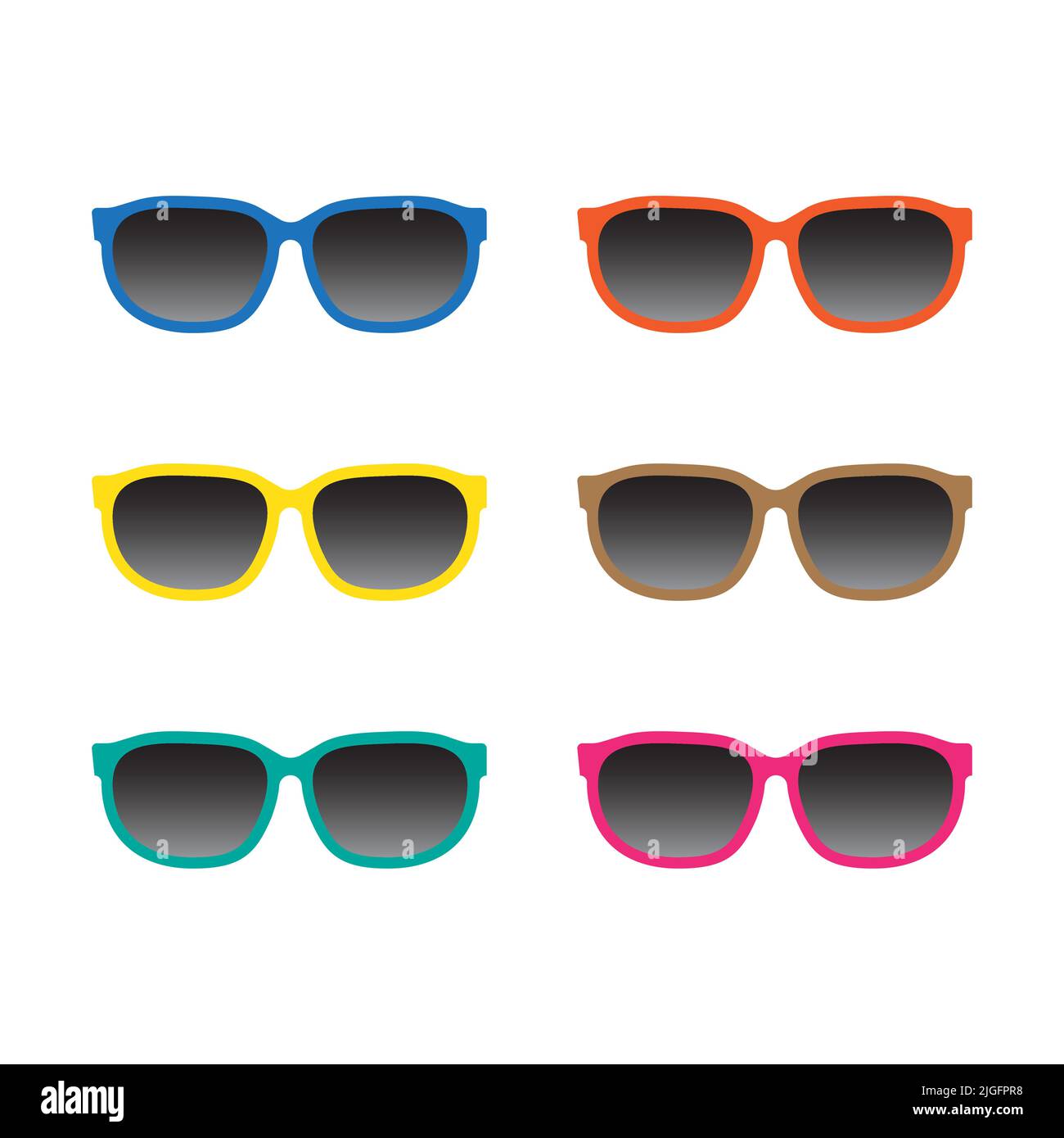 Sunglasses vector icon isolated on white background Stock Vector