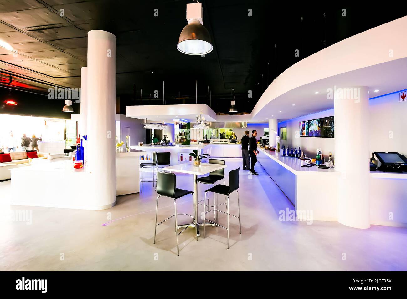 The interior of modern stylish cocktail bar in Johannesburg Stock Photo Alamy