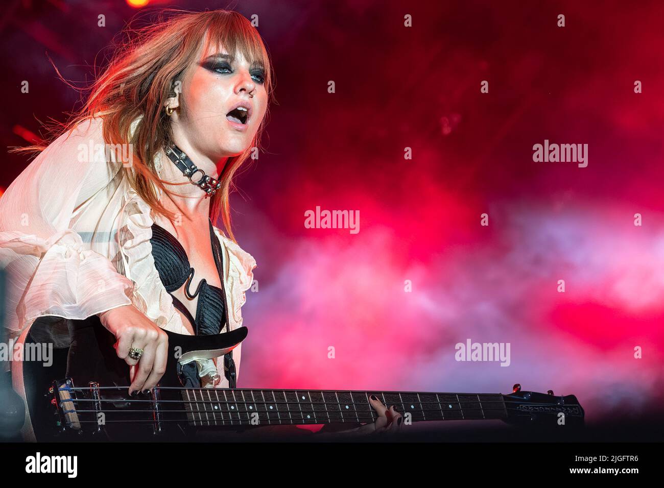 Concert of Italian band "Maneskin" at Circo Massimo in Rome on 09.07.2022 for the Rock in Roma