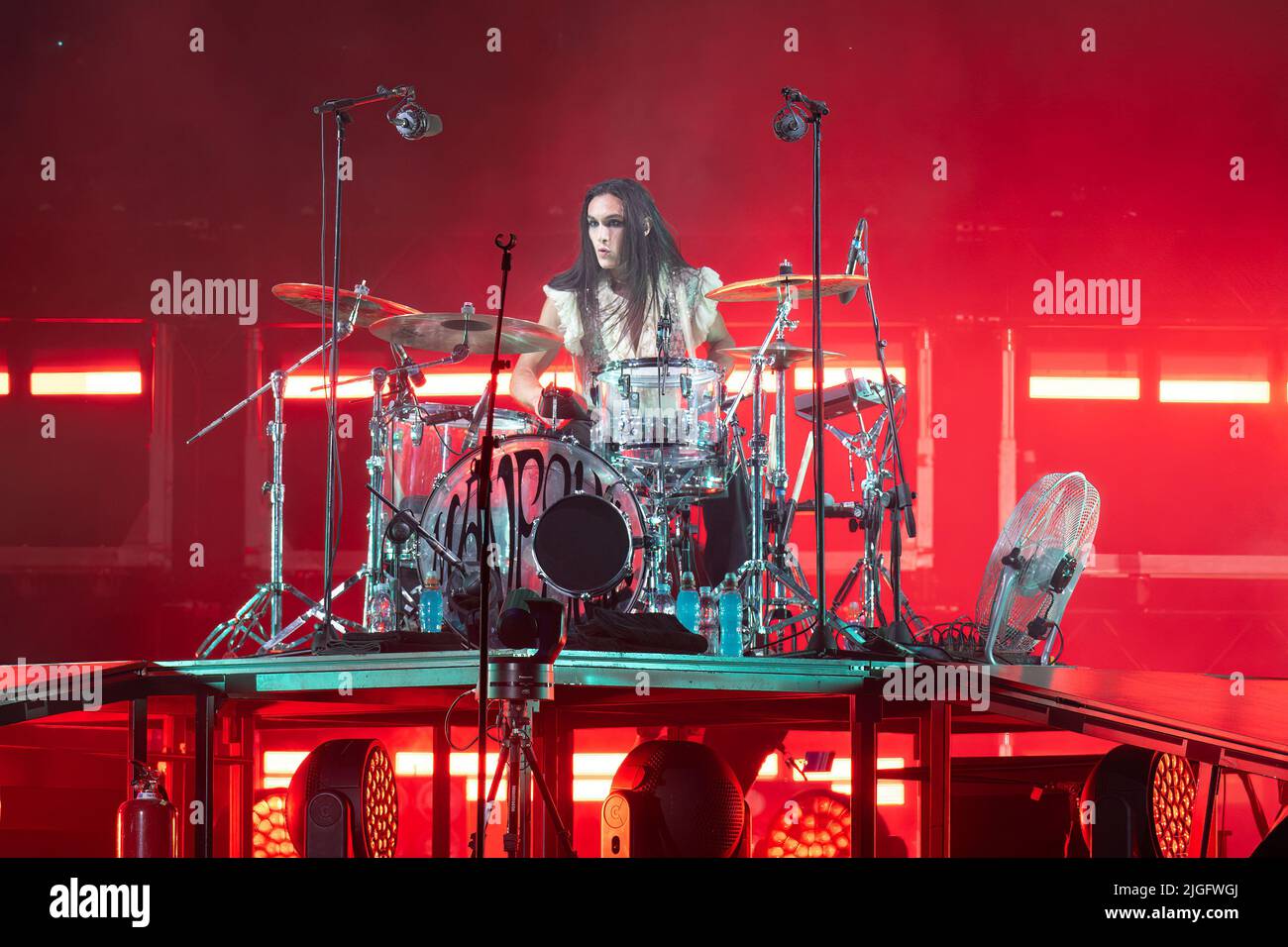 Concert of Italian band "Maneskin" at Circo Massimo in Rome on 09.07.2022 for the Rock in Roma