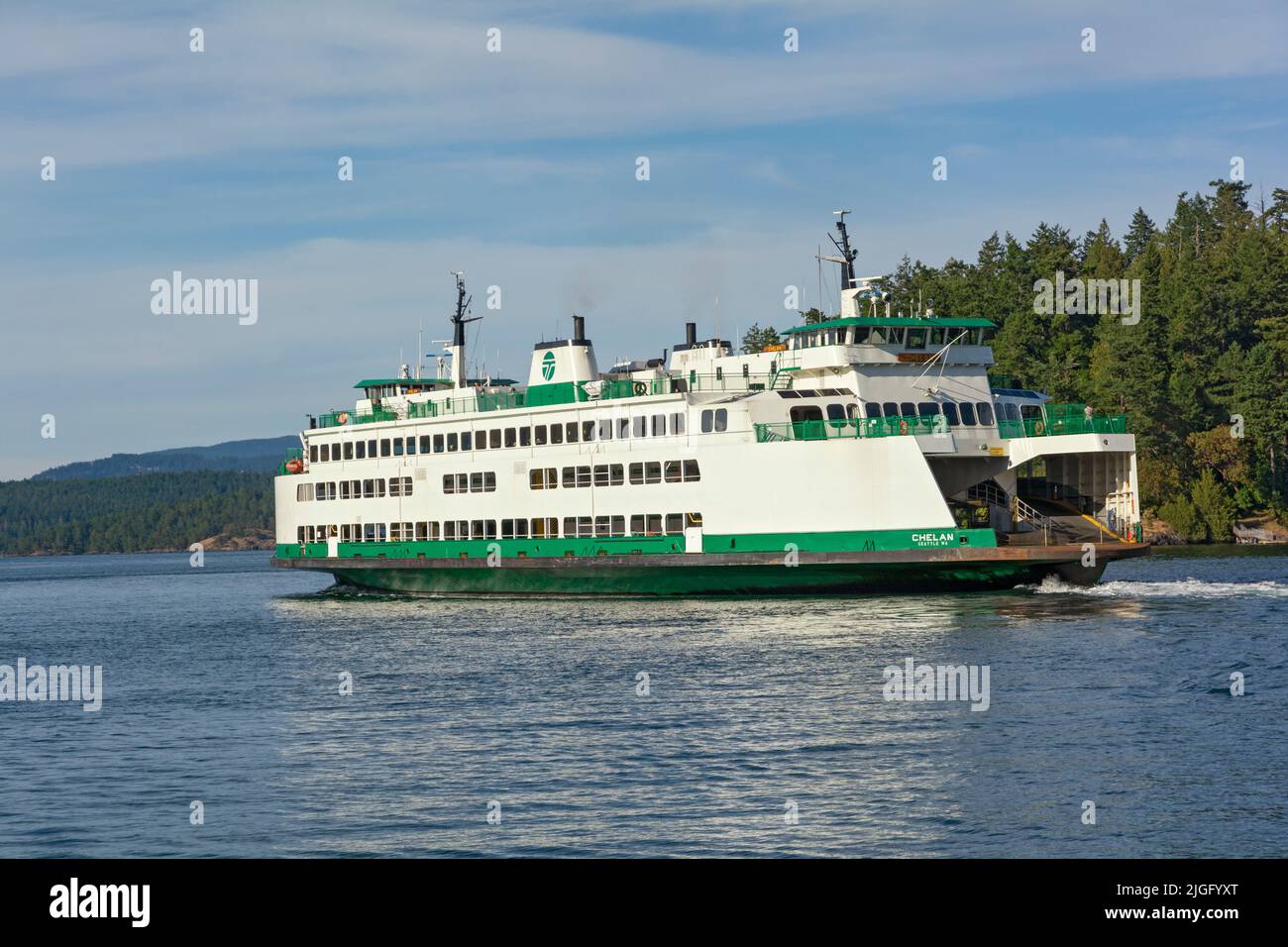 Washington, San Juan Islands, Washington State Interisland Ferry Stock Photo