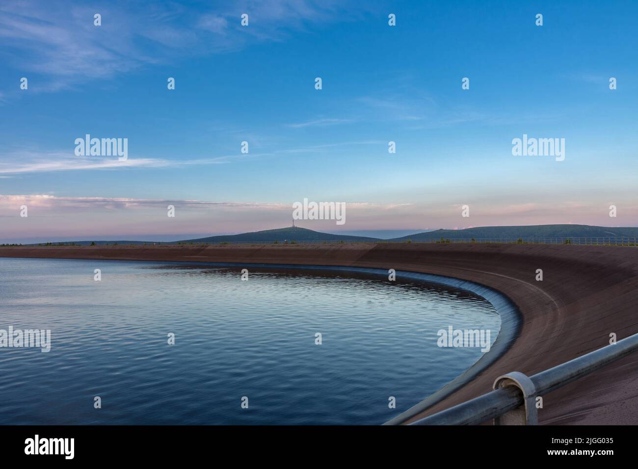 Upper water reservoir of the pumped storage hydro power plant Dlouhe