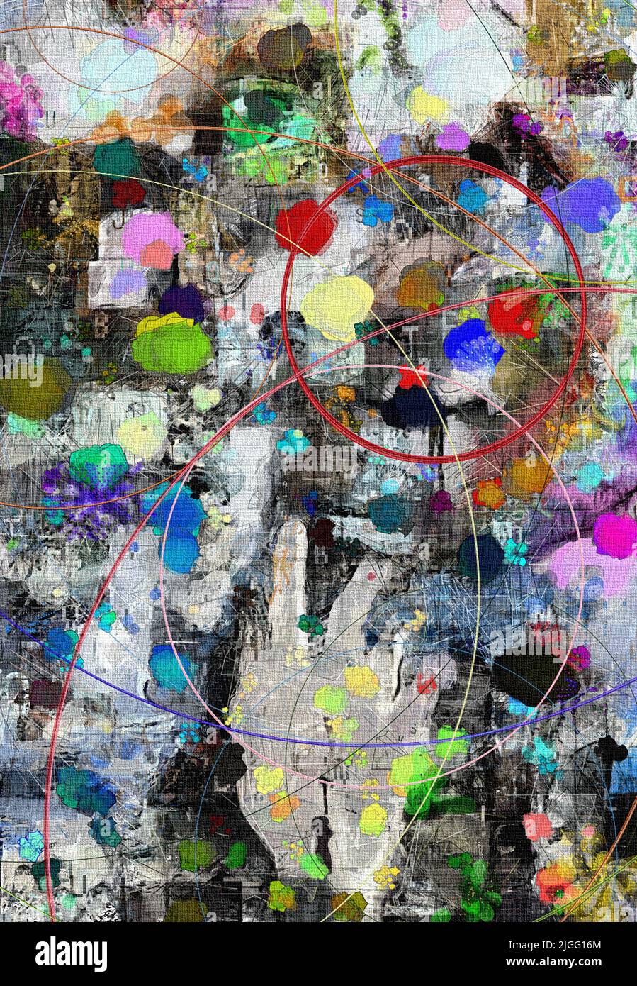 Abstract painting. Elements of Thought. 3D rendering Stock Photo - Alamy