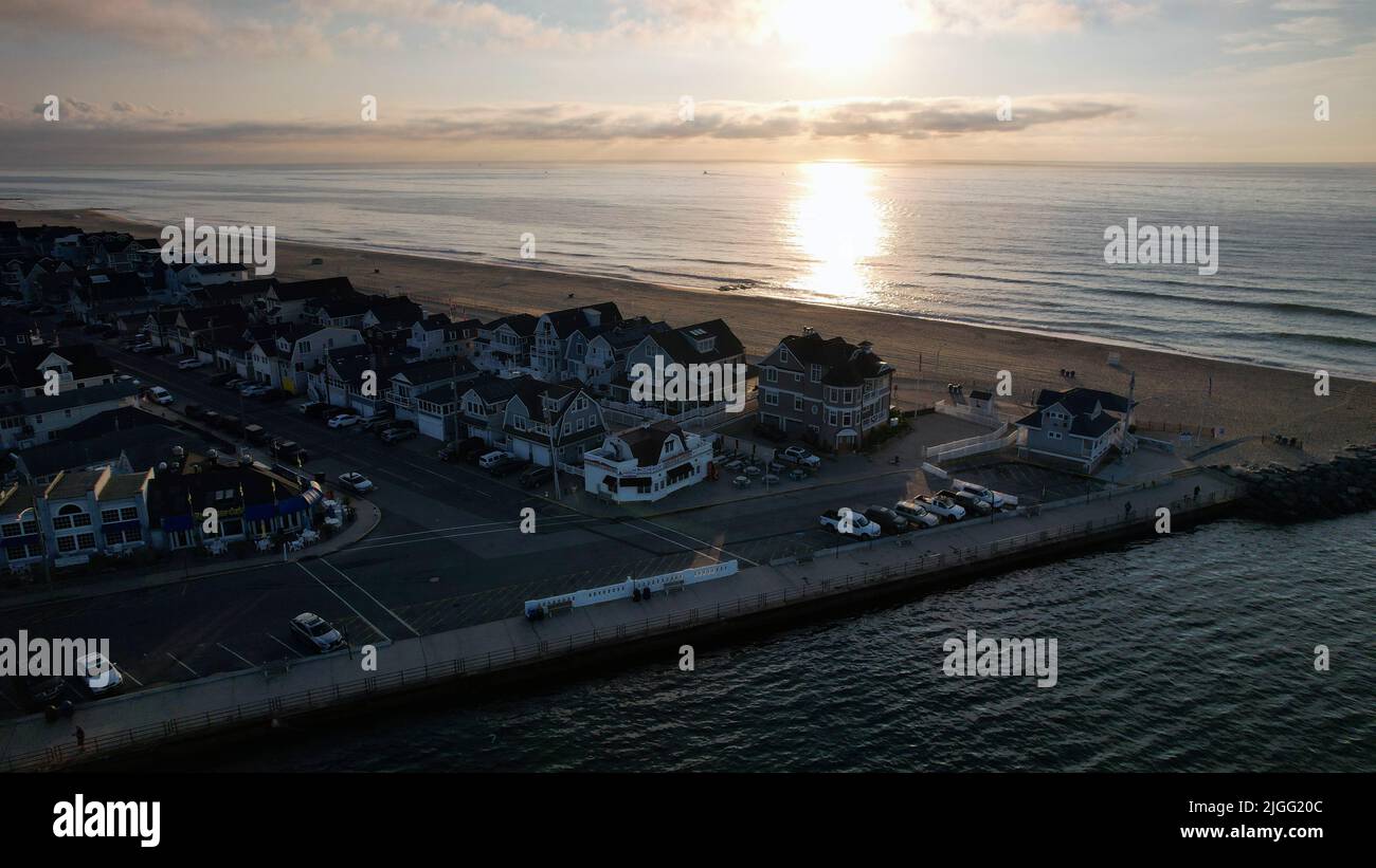 Aerial view of Manasquan, NJ in the early morning Stock Photo Alamy