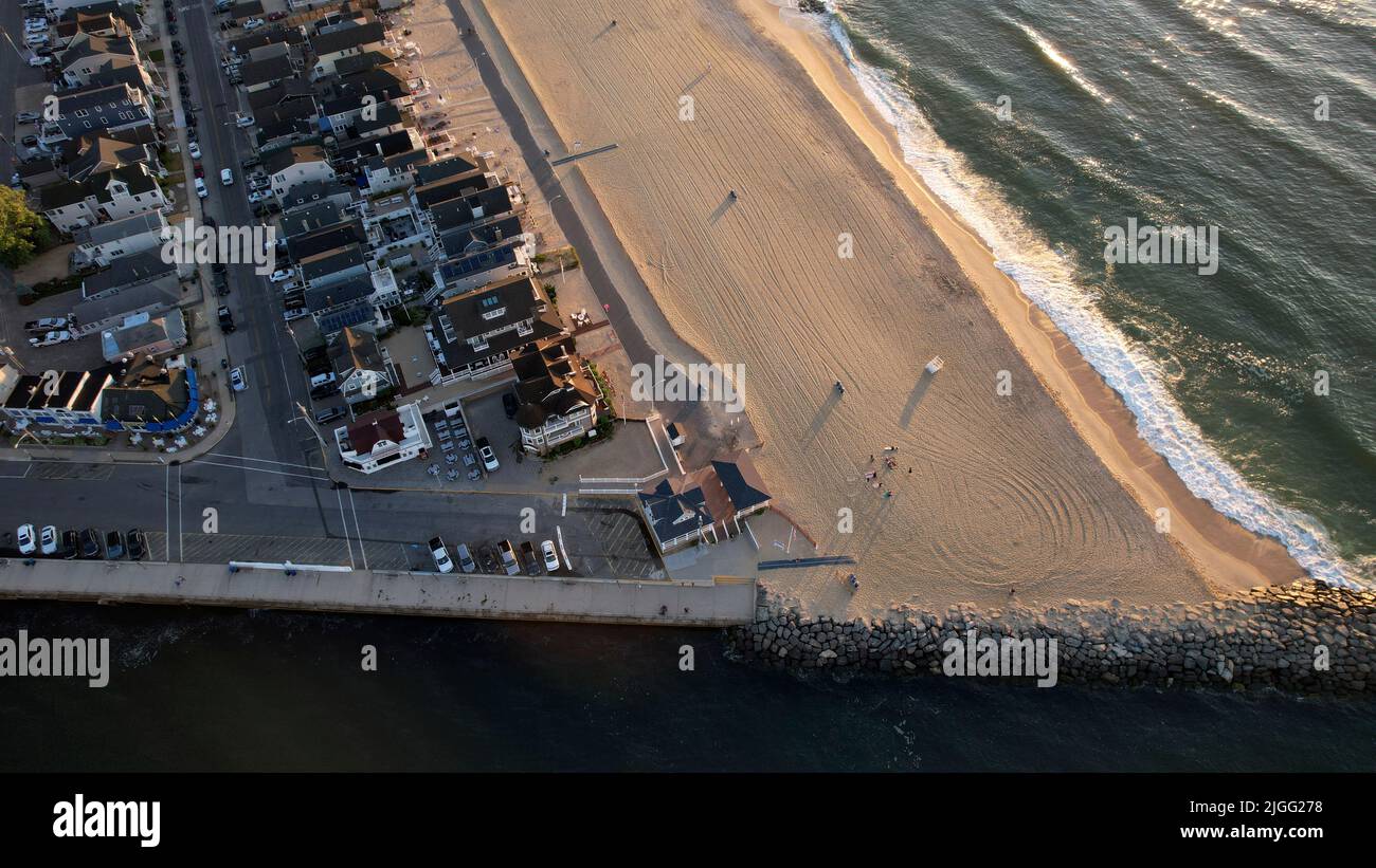 Aerial view of Manasquan, NJ in the early morning Stock Photo