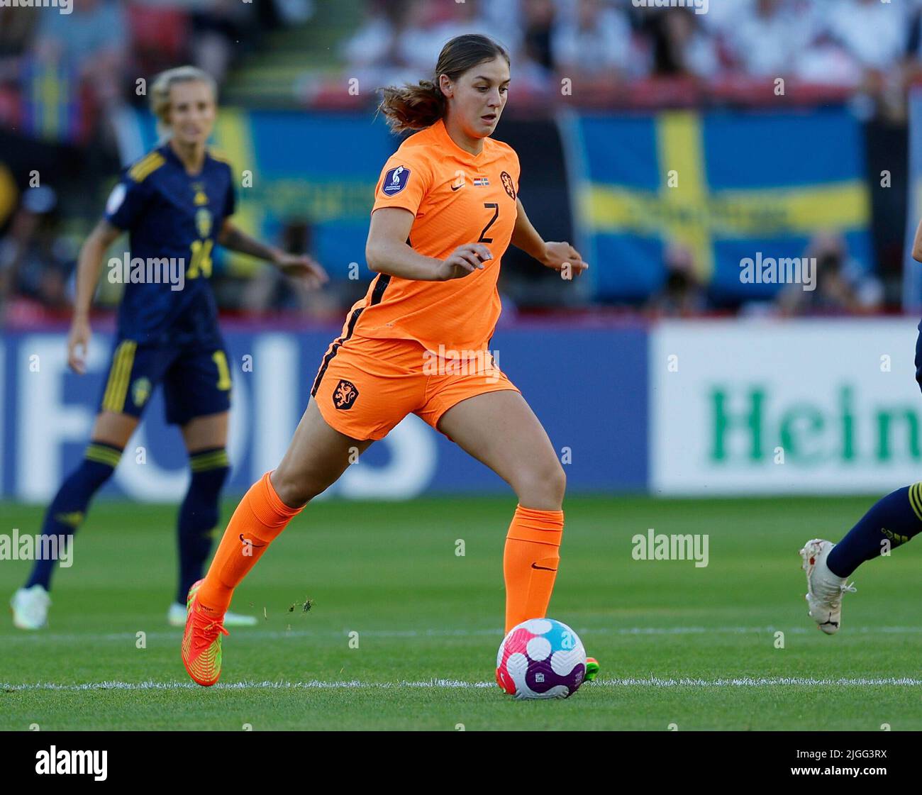 firo : 09.07.2022 Football: EURO EM 2022 Women/Ladies Netherlands Holland - Sweden . Aniek Nouwen (2 Netherlands), single action Stock Photo