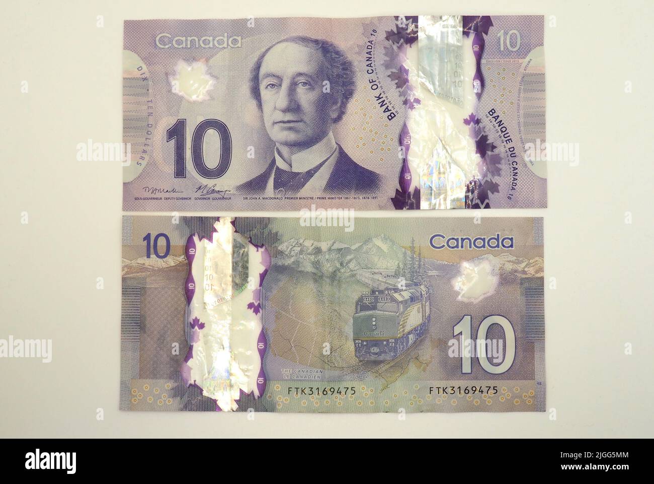 ten dollars banknotes, 10, (John A. Macdonald, The Canadian passenger