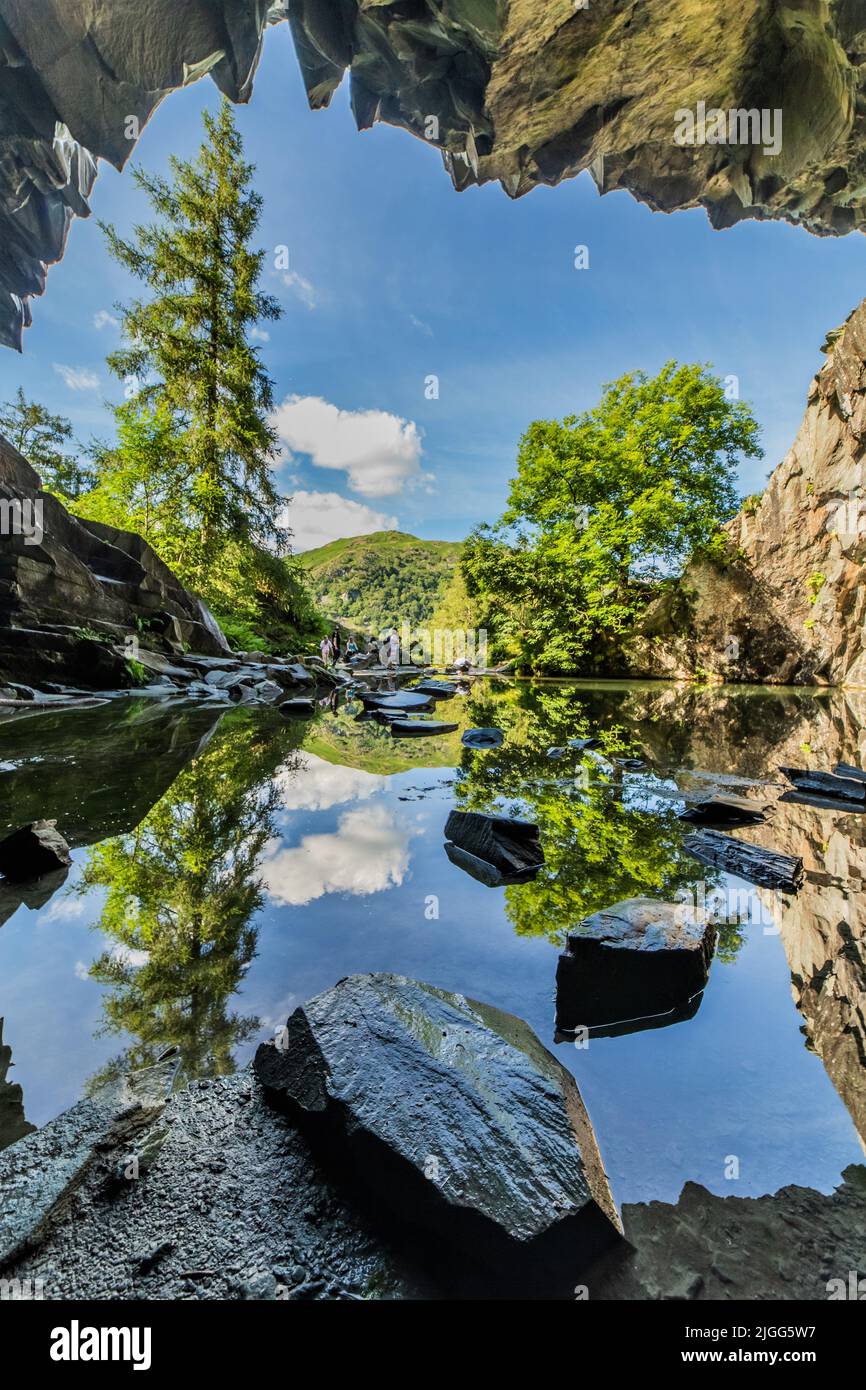 Rydal, English Lake District, Cumbria, UK. 10th July 2022. UK Weather. A very hot summer evening from Rydal in the excellent English Lake District. Temperatures of twenty five degrees today and they are expected to rise in the coming weeks. Credit greenburn/Alamy Live News. Stock Photo